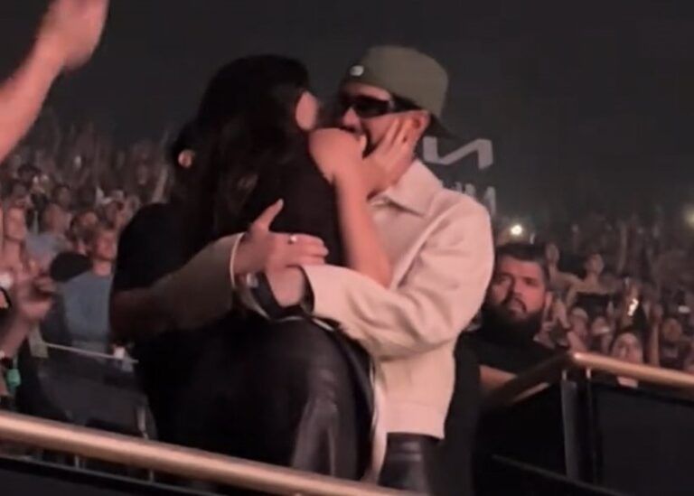 Bad Bunny y Kendall Jenner: Captados besándose en el Concierto de Drake