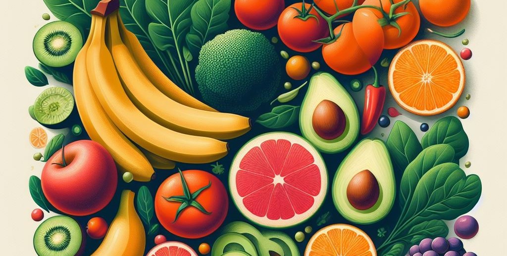 Frutas y verduras con potasio